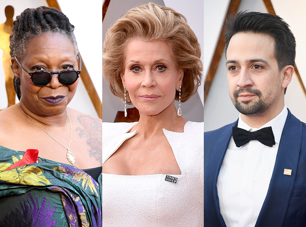 Whoopi Goldberg, Jane Fonda, Lin-Manuel Miranda Whoopi Goldberg, Jane Fonda, Lin-Manuel Miranda